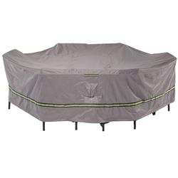 Rto09664 Soteria Rectangular & Oval Table With Chair Cover Grey
