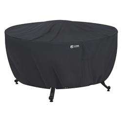 56-313-010401-rt 52 In. Round Full Coverage Fire Pit Cover, Black