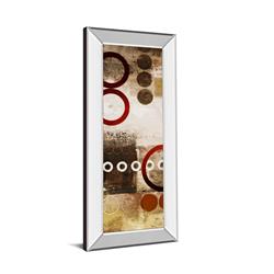 1313mf 18 X 42 In. Red Liberated Panel I By Micheal Marcon Mirror Framed Print Wall Art
