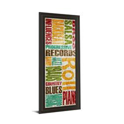 1369 18 X 42 In. Rock & Roll By Sd Graphics Studio Framed Print Wall Art
