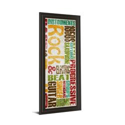 1370 18 X 42 In. Rock & Roll By Sd Graphics Studio Framed Print Wall Art