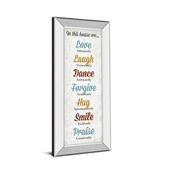 1533mf 18 X 42 In. In This House By Sd Graphics Mirrored Framed Print Wall Art