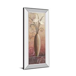 1030mf 18 X 42 In. Flower In Vase Ii Print In Mirrored Framed Print Wall Art