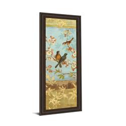 1263 18 X 42 In. Robins & Blooms Panel By Pamela Gladding Framed Print Wall Art