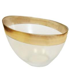 6.75 In. Candy Bowl With Gold Decoration