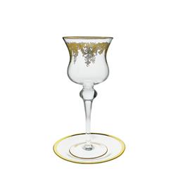 Oversize 24k Gold Goblet With Glass Gold Plate