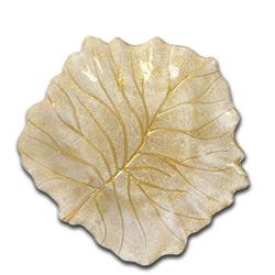 Classic Touch Cld229 11.4 In. Beveled Leaf Dish, Gold