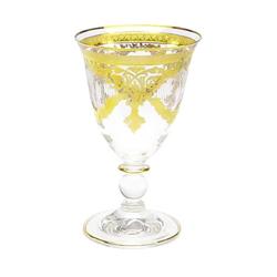 Classic Touch Cwg325 5.5 X 3.5 In. Wine Glasses With 24k Gold Design Artwork, 8 Oz - Set Of 6