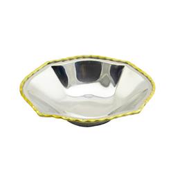 Classic Touch Gbb664 2.25 X 6.75 X 8.75 In. Octagonal Dish With Brass Border