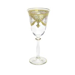 Classic Touch Cwg225 8.25 X 3.5 In. Water Glasses With 24k Gold Design - Set Of 6