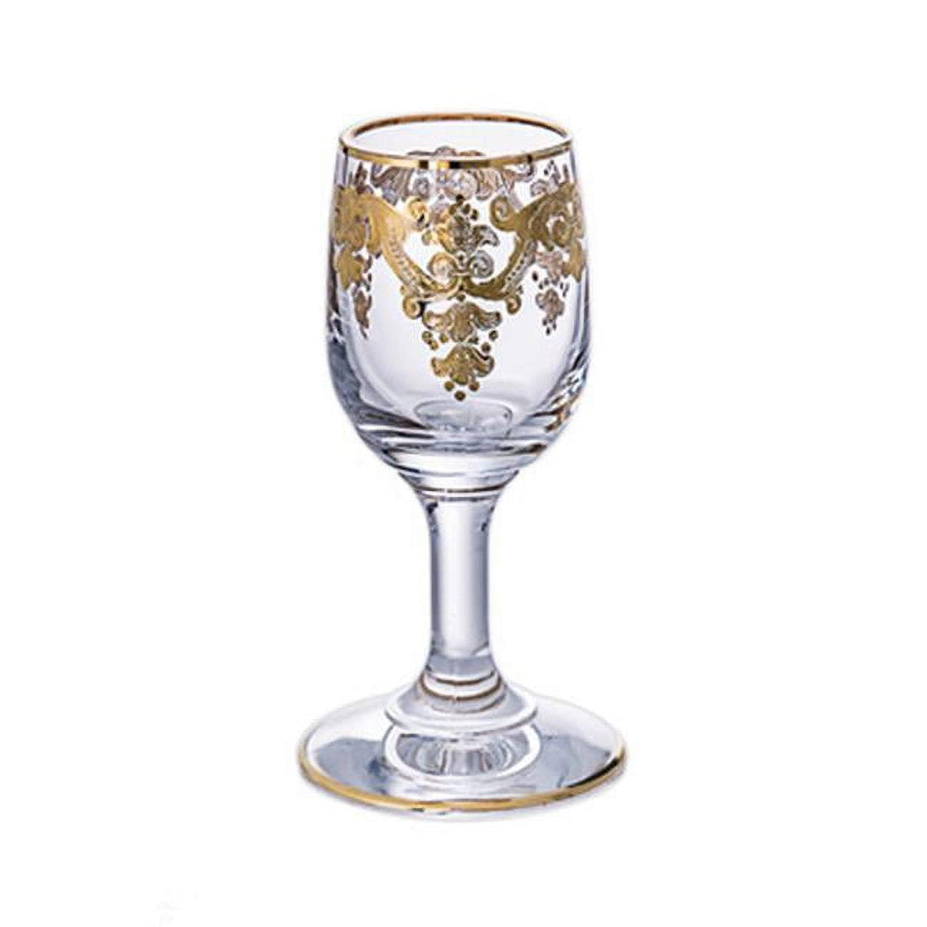 Vodka Glasses 24k Gold Artwork - Set Of 6
