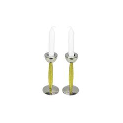 Classic Touch Jspc804 6 X 2 In. Candle Holders With Gold Stem - Set Of 2