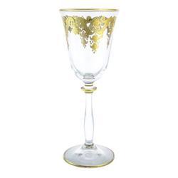 Classic Touch Cwg220 8 X 3 In. Wine Glasses Rich 24k Gold Artwork, 8 Oz - Set Of 6