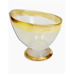 Classic Touch Cfb841 6.75 In. Footed Candy Bowl With Gold Decoration