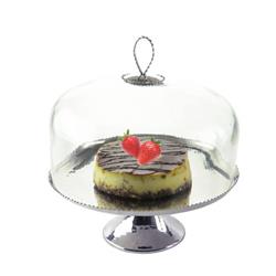 Classic Touch Mdcd55 12 In. Cake Dome & Base With Drop Beaded Design