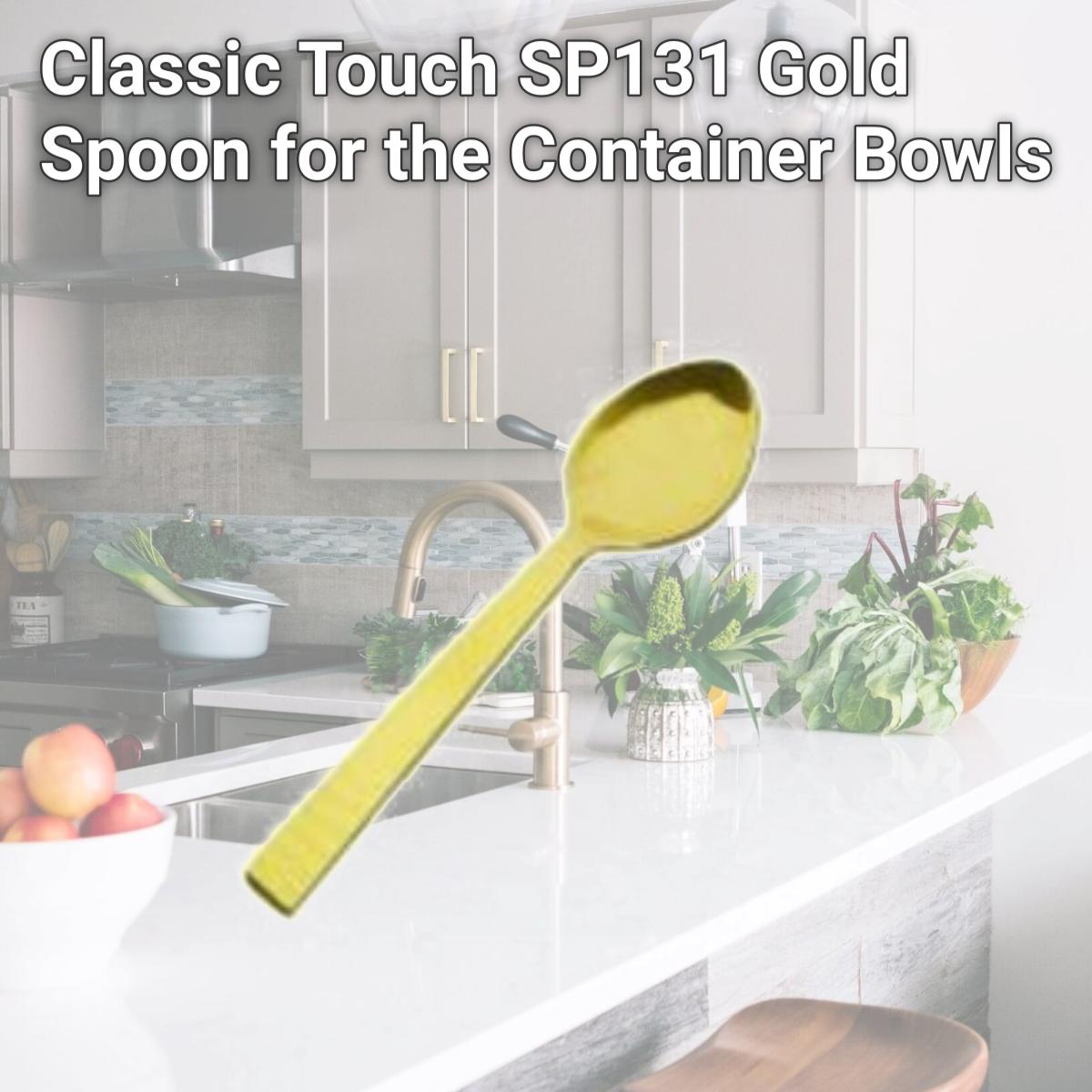 Picture of Classic Touch SP131 Gold Spoon for the Container Bowls