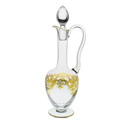 Classic Touch Cbg820 Wine Decanter With Handle - 24 Karat Gold Artwork
