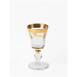 Classic Touch Cal671s Liquor Glasses With Silver Design, Set Of 6