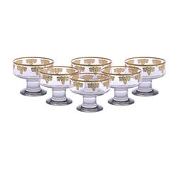 Classic Touch Gdg207 Dessert Bowls With Rich Gold Design, Set Of 6