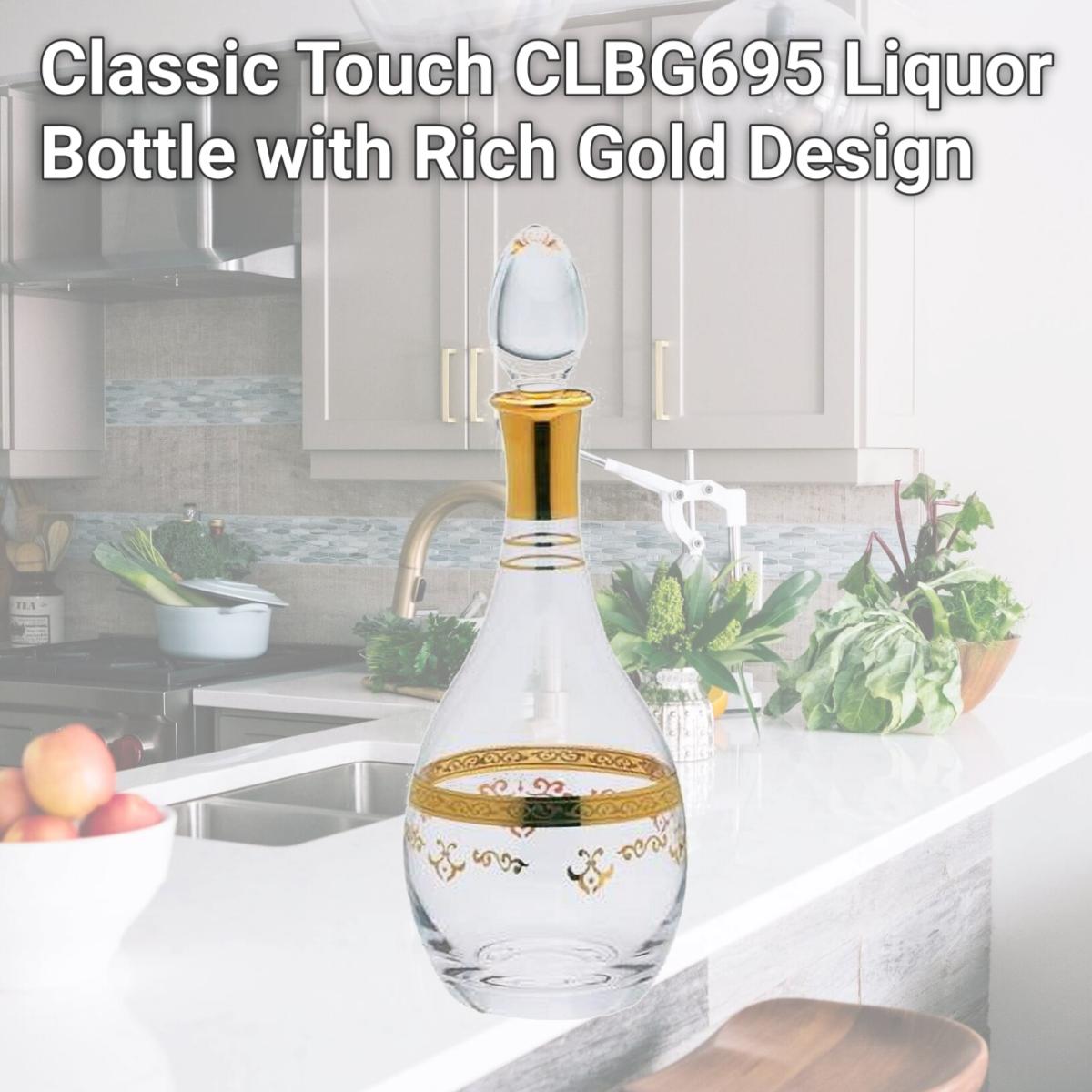 Picture of Classic Touch CLBG695 Liquor Bottle with Rich Gold Design