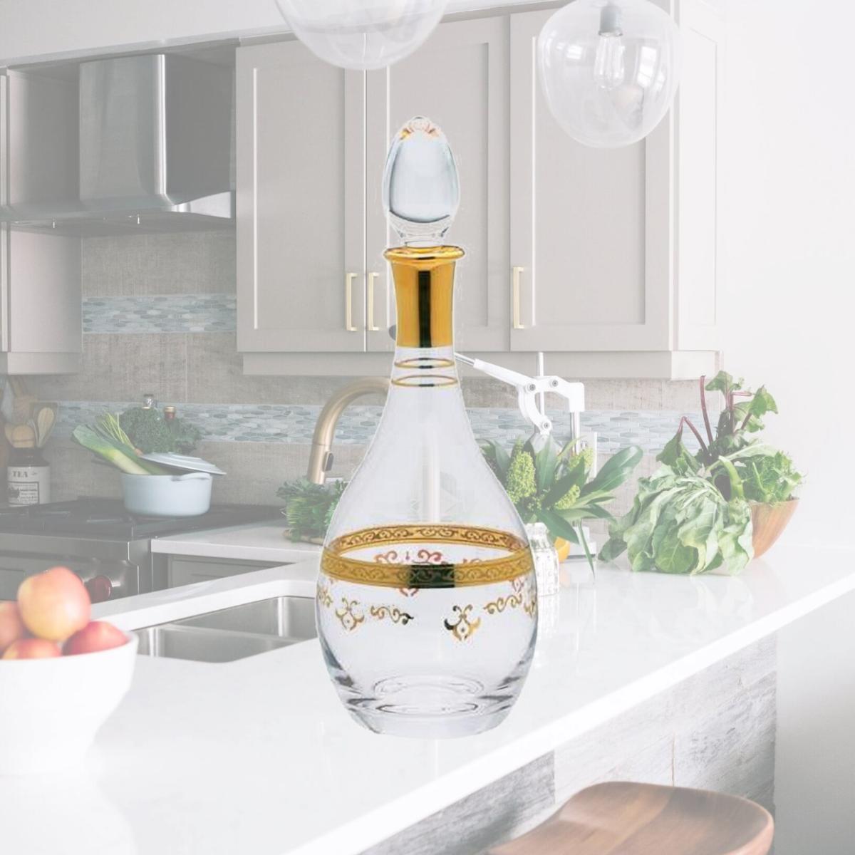 Picture of Classic Touch CLBG695 Liquor Bottle with Rich Gold Design