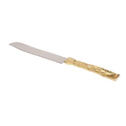 Classic Touch Mkg33 Knife With Gold Crumbled Handles