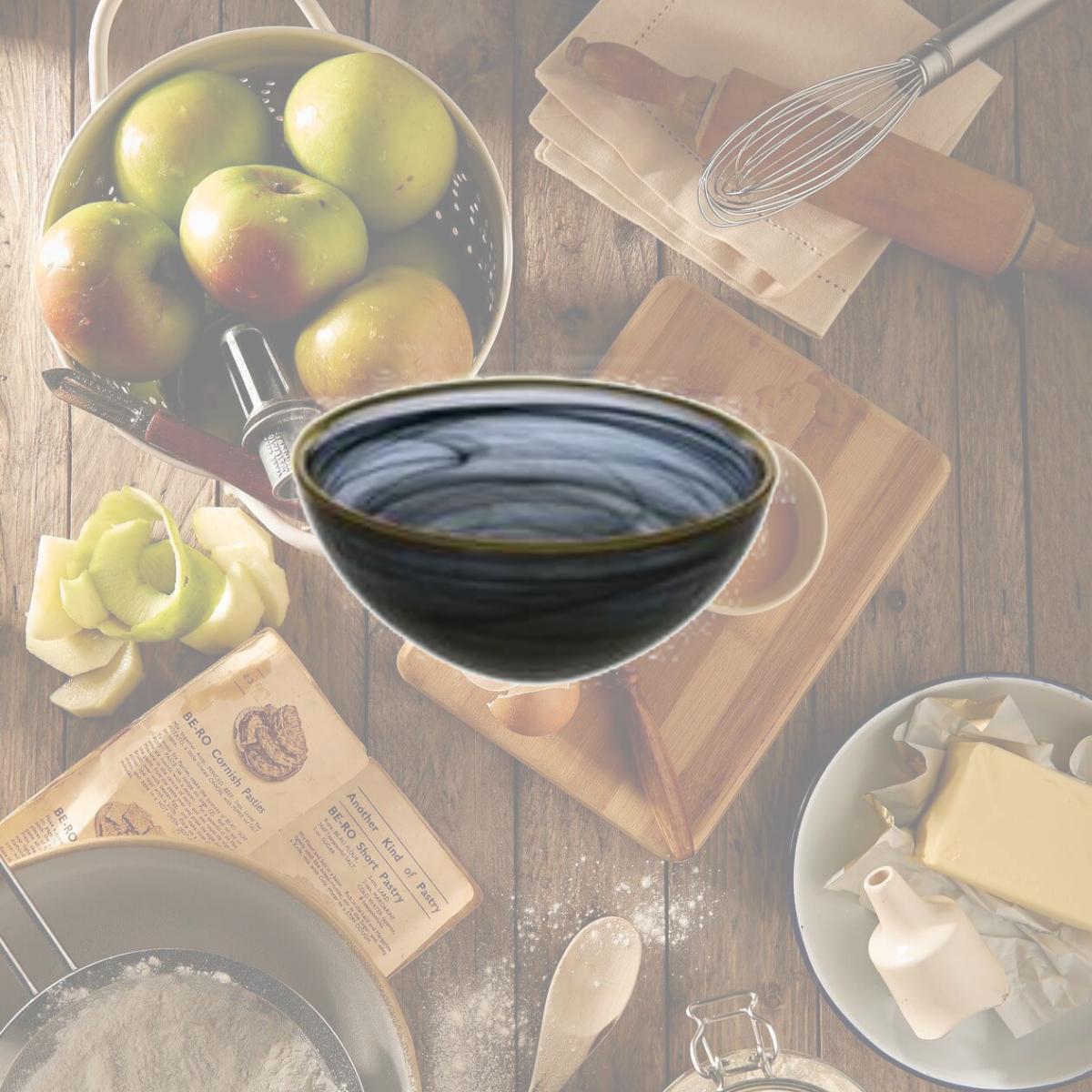 Picture of Classic Touch CB346 6.25 in. Black Alabaster Bowl with Gold Rim
