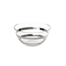 Classic Touch Cbs729 Dessert Bowl With Silver Brick Design
