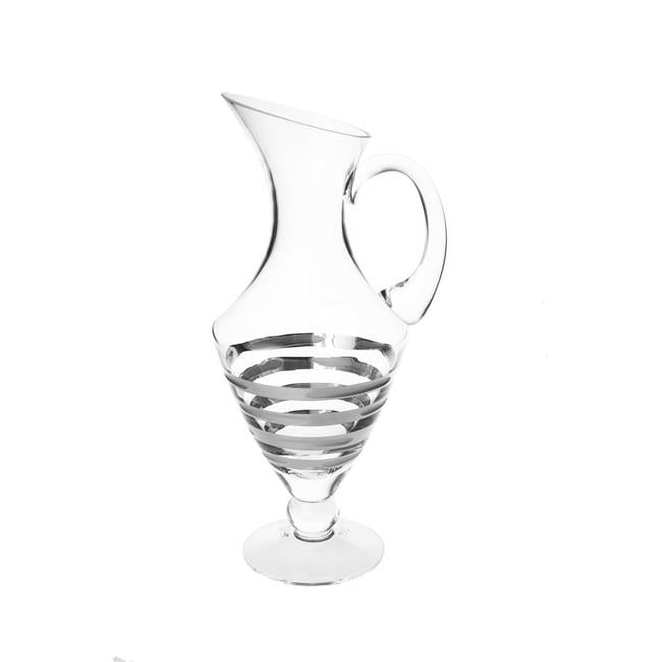 Classic Touch Cjs724 3 X 8 In. Pitcher With Silver Brick Design