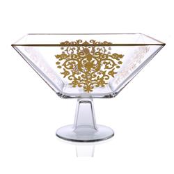 Classic Touch Gbg216 Trifle Bowl With Rich Gold Artwork - 10 X 10 X 8 In.