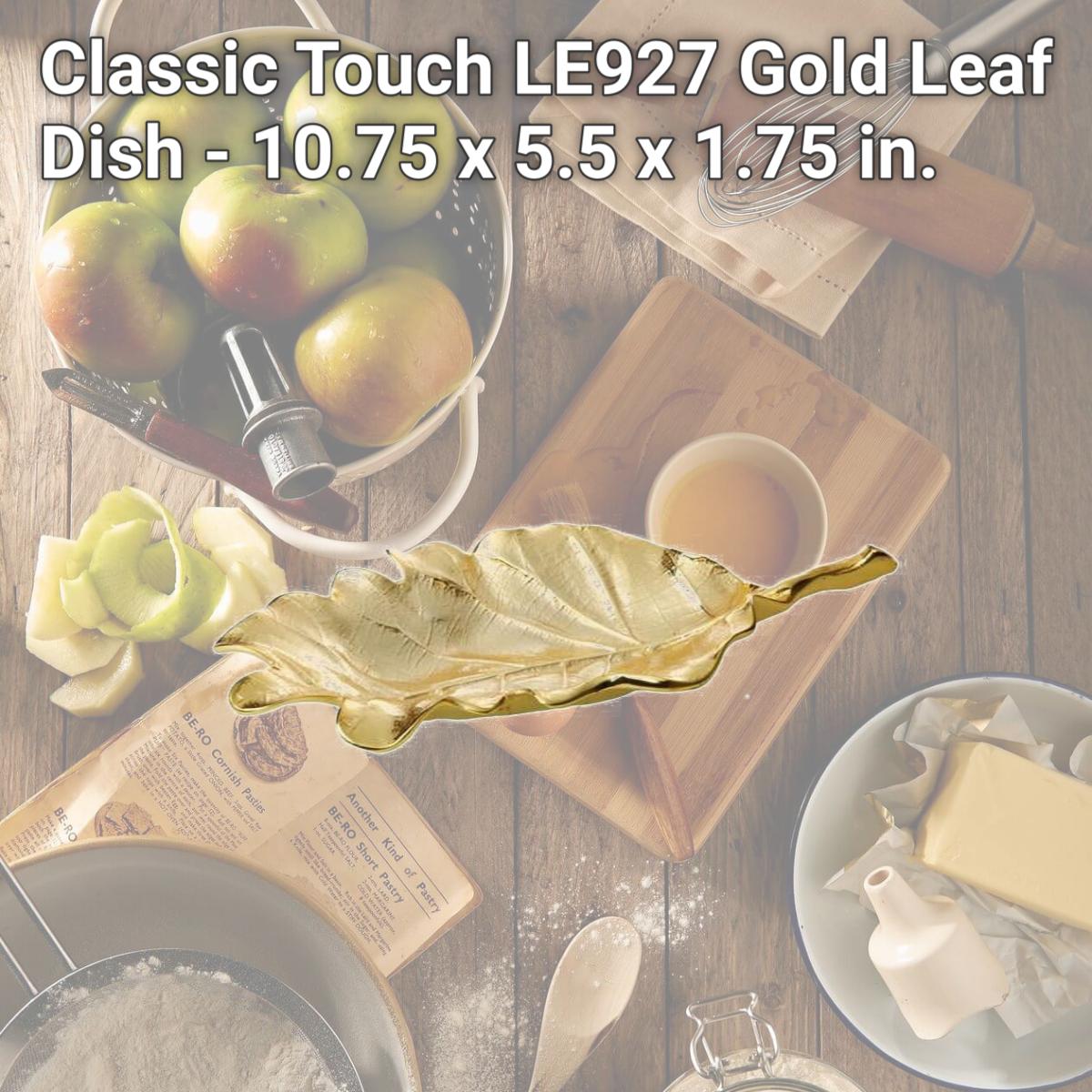 Picture of Classic Touch LE927 Gold Leaf Dish - 10.75 x 5.5 x 1.75 in.