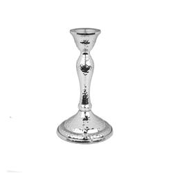 Classic Touch Ch929 6.5 In. Nickel Candlestick With Hammered Design