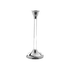 Classic Touch Cha939 12.5 In. Nickel Candlestick With Acrylic Stem