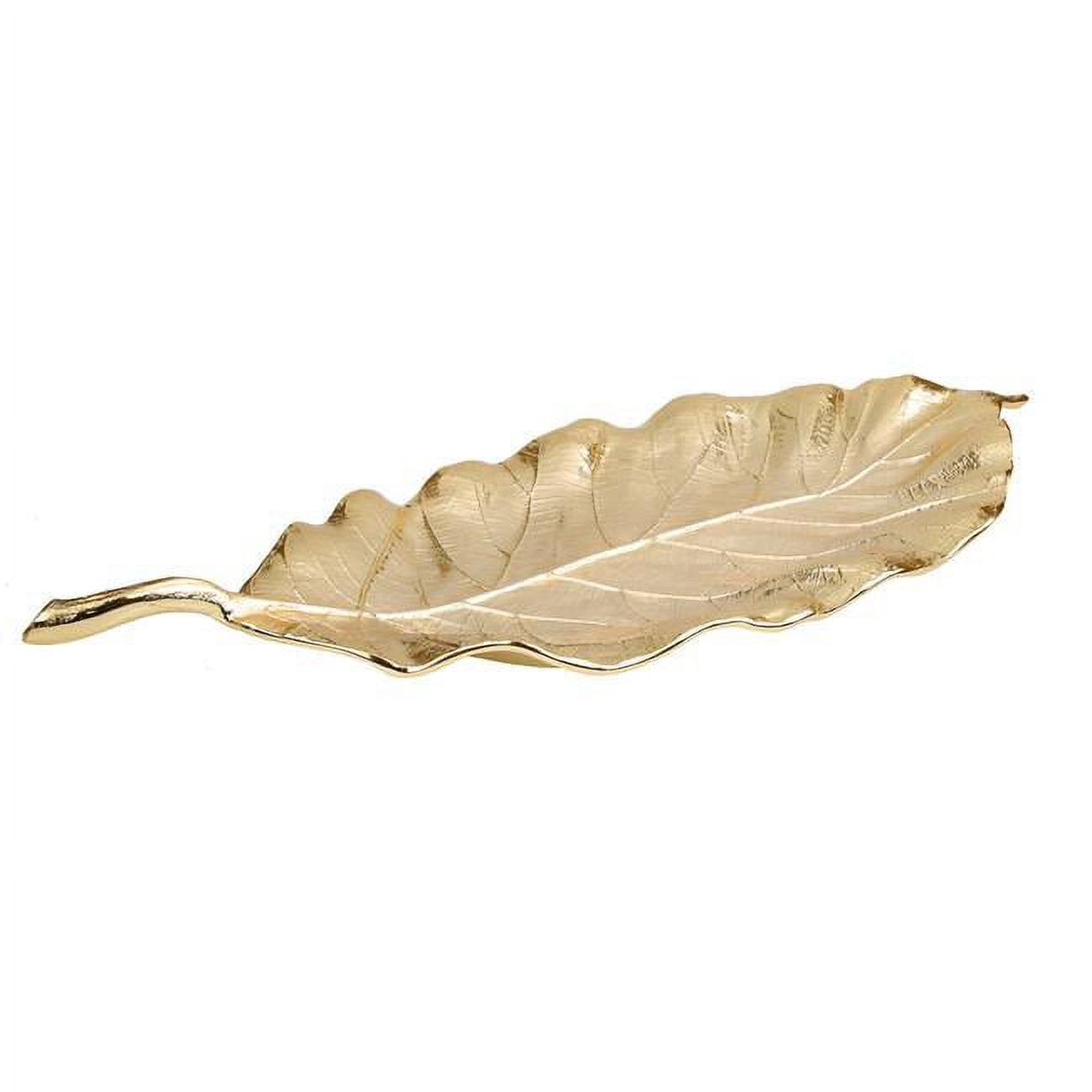 Classic Touch Le942 19.75 In. Gold Leaf Dish