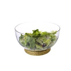 Classic Touch Gbm28 10 In. Glass Bowl With Mosaic Base