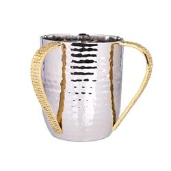 Classic Touch Jmgw90 4 X 5 In. Stainless Steel Wash Cup With Mosaic Handles