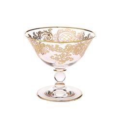 Classic Touch Cbg238 Dessert Bowl With Rich 24k Gold Design- 4.5 In.