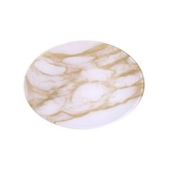 Classic Touch Mc153 12.75 In. Gold-white Marble Chargers, Set Of 4