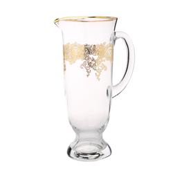 Classic Touch Cjg239 Water Pitcher With 24k Rich Gold Design - 4.5 X 12 In.