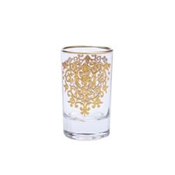 Classic Touch Glg211 Liquor Cups With Rich Gold Design, Set Of 6