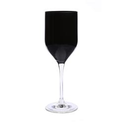 Classic Touch Cwn2026b Footed Wine Glasses, Black - Set Of 6