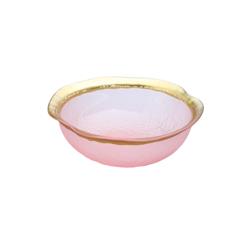 Classic Touch Cb1076p Blush Textured Dessert Bowl With Gold Border