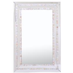 86310 24 X 36 In. Double Mosaic Tiled Frame Beveled Bathroom & Vanity Accent Mirror