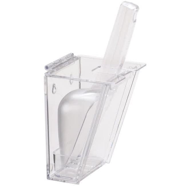 790 6 Oz Wall Mount Scoop Holder With Scoop & Drip Tray - Clear