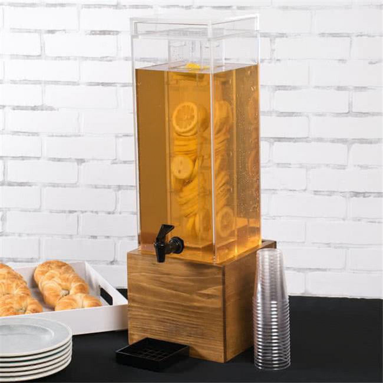 1527-3inf-99 Madera 3 Gal Infusion Beverage Dispenser - Brown & Clear
