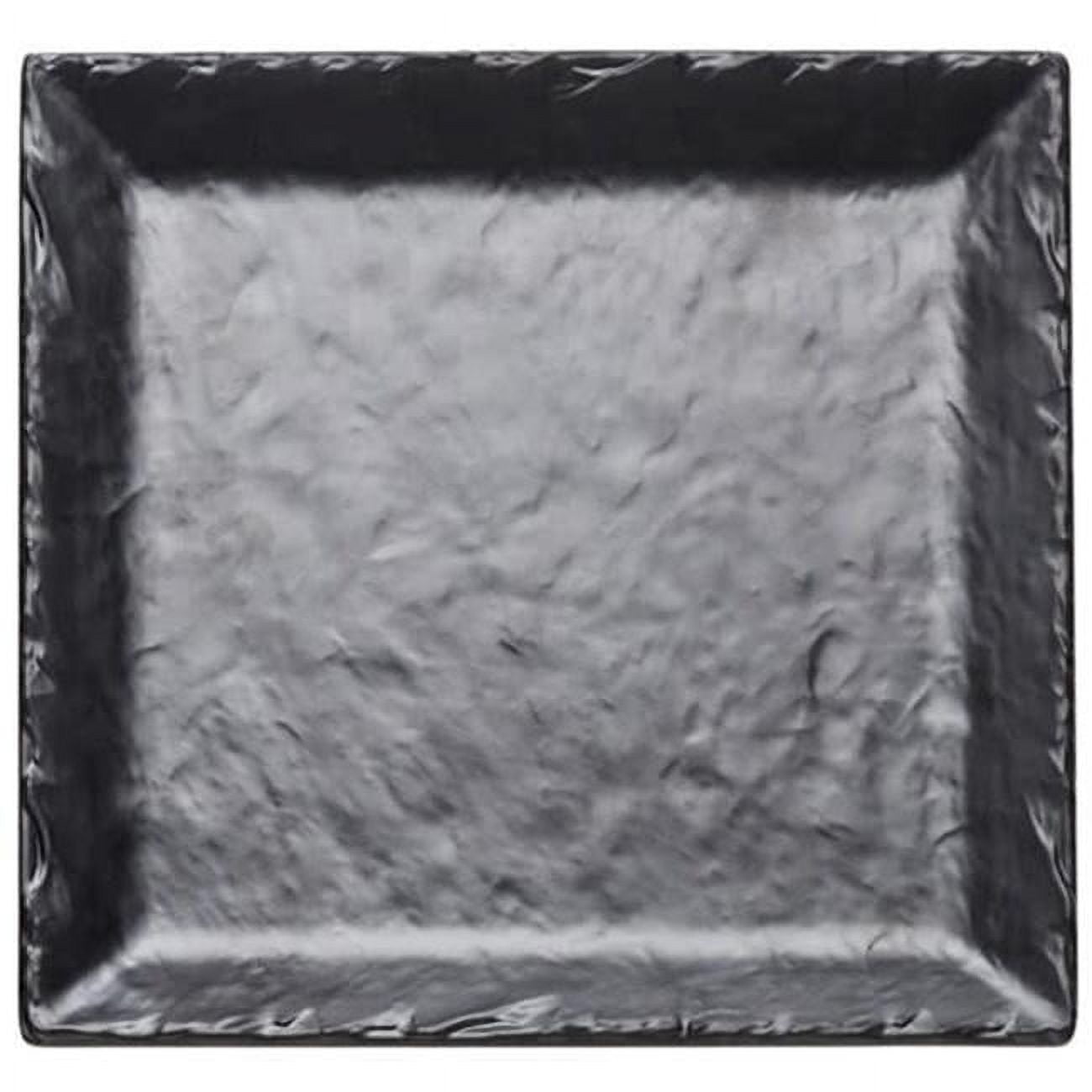 Sr252-65m Mela Square Faux Slate Platter - Black