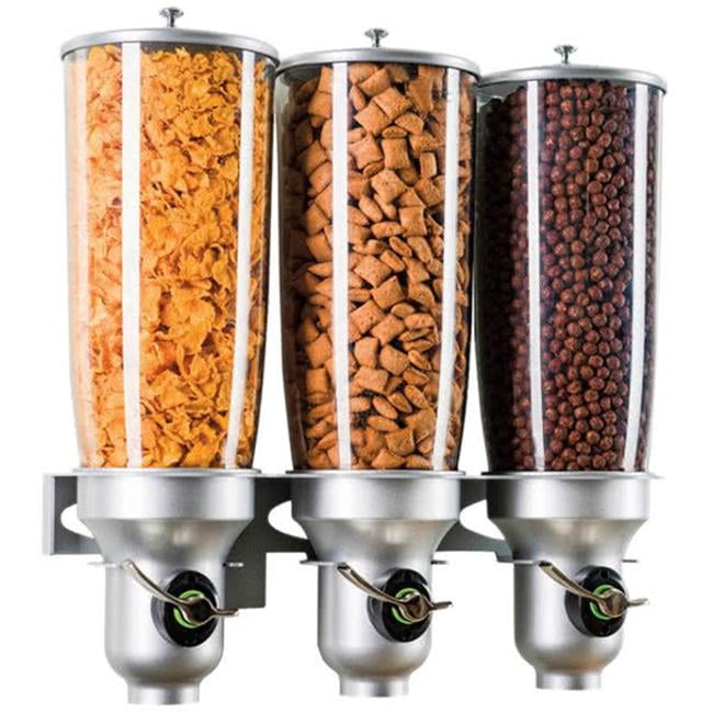3518-3-39ff Freeflow 3 Cylinder Cereal Dispenser Wall - Silver