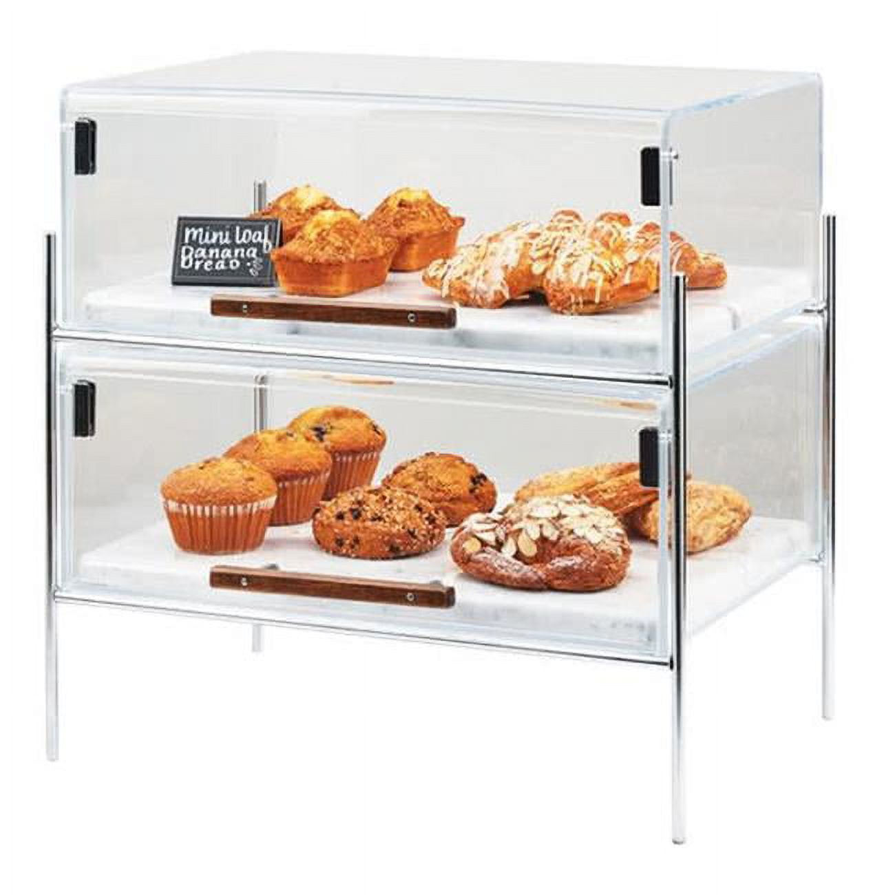 3706-1511-49 Mid-century Pastry Display Case With Chrome Frame - 16.25 X 11.25 X 18 In.