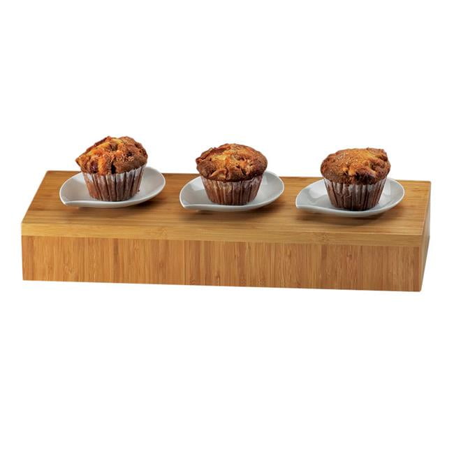 166-3-60 Bamboo Display Step Riser & Change Up Deep Tray, Rectangle - 20 X 7 X 3 In.