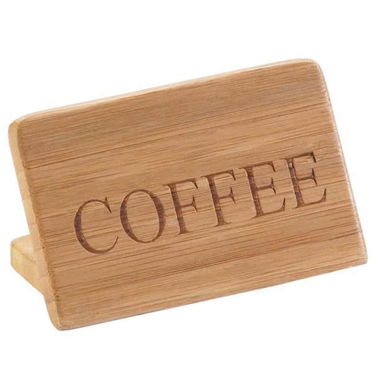 606-1 Bamboo Coffee Beverage Sign - 3 X 1 X 2 In.